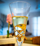 Victoria Barcelona Champagne Flute Set of 2 – 7.5 oz Mouth‑Blown Golden Luster Glass | Hand‑Painted with Real Gold Dust, Gaudí & Murano Inspired | Artistic Premium Gift Ideas for Her or Him by CozyNest Decor