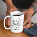 Personalized Lion Lover Coffee Cup 11 Oz 15 Oz, Lion Wild Animal Ceramic Coffee Mug Gift For Kids Child on Birthday Holiday, Custom Name Lions White Accent Teacup, Animal Travel Mug Gift For Friends by TinyTreasures Baby Boutique