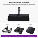 PURPLE LEAF 14ft Patio Market Umbrella Outdoor Double-Sided Umbrella with Base and Crank Rectangle Table Umbrella for Pool Deck Garden, Grey by GreenHaven Gardens