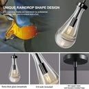 Modern Raindrop Pendant Lights, Pendant Lights for Kitchen Island, Black Brass Base Dining Room Light Fixtures, Interior Chandelier in The Living Room Hallway, Including Bulb by CozyNest Decor