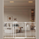 WAOWAO Baby Gate 52.76-62.2" Extra Wide Pressure Mounted Walk Through Swing Auto Close Safety White Metal Toddler Kids Child Dog Pet Puppy for Stairs,Doorways,Kitchen by TinyTreasures Baby Boutique
