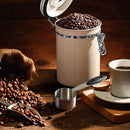ShanSon Coffee Canister Airtight Coffee Container Stainless Steel Coffee Bean Storage Container with CO2 Release Valve and Scoop Coffee Canister for Beans,Grounds,Sugar,Flour,Tea,Cereal,22OZ,Brown by CozyNest Decor