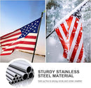 COCONUT Flag Pole for House, 5FT Black Stainless Steel Wall Mount Flagpole Suitable for 3x5 American Flags, Perfect for Yard Truck Porch Boat (Flag Pole Only) by GreenHaven Gardens