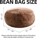Bean Bag Chair 3Ft, Memory Foam Filled, Large Beanbag Chairs for Adults and Teens, Soft Sofa with Removable Flannel Cover, Round Couch for Living Room Bedroom College Dorm (Coffee, 3FT-36×36"×24") by CozyNest Decor