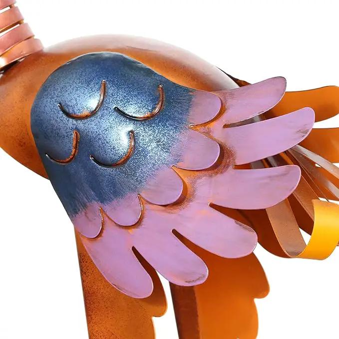 Tooarts Metal Garden Bird Statue Standing Animal Backyard Ornaments Outdoor Sculpture for Lawn Patio Art Decoration, photo 6 of 7