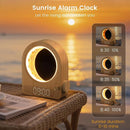 Sunrise Alarm Clock, White Noise Machine & Meteor Moonlight - 10 Soothing Sounds, Dual Alarms, 30/60/90min Timer, Easy Snooze - Bedroom Gift for Insomnia Adults/Women - Wood by TinyTreasures Baby Boutique