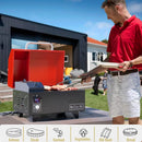 Portable Pellet Grill, Pellet Smoker with Digital Control, LED Screen, Meat Probe,for Outdoor Camping & Backpacking - Lightweight, Stainless Steel - Perfect for Hiking, RV, Red by GreenHaven Gardens