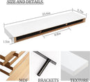 BAMEOS Floating Shelf,Wall Shelf,Decor Wall Mounted Shelves,Hanging Shelf Set L24xW6 for Bathroom Kitchen Living,Kitchen,Room Bedroom Storage,White by CozyNest Decor