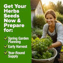 HOME GROWN 6 Herb Seeds for Planting 3,200+ Non-GMO Heirloom Seeds | Extra Large Variety Pack Herb Kit – Indoor Outdoor & Hydroponic | Culinary Seed Set | Grow Your Own Herbs | Gift for Beginners