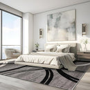 Rugshop Modern Wavy Circles Design Area Rug 12' x 15' Gray by TinyTreasures Baby Boutique