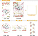 Custom Baby Crib Bedding Set, 5 Pcs Personalized Name Baby Crib Sets for Infant Toddler, Floral Elephant Nursery Bedding Set for Baby Girls, Double Layer Baby Bedding Sets Customized Gifts by TinyTreasures Baby Boutique