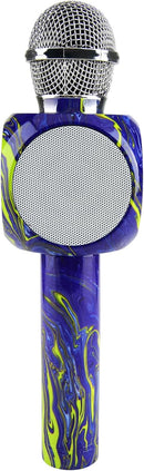 Sing-Along Bling Bluetooth Karaoke Microphone and Bluetooth Stereo Speaker All-in-One (Swirl Purple) by TinyTreasures Baby Boutique