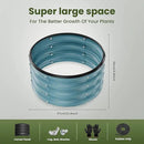 ZXZYHFTY Round Galvanized Raised Garden Bed kit,Blue Outdoor Garden Raised Planter Box, Round Large Metal Raised Garden Beds for Vegetable 2 * 2 * 1ft 2 Pcs by GreenHaven Gardens