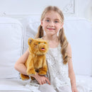 Electronic Walking Orange Cats, Realistic Interactive Puppy Pet Toy Cat, Walking, Barking,Wagging Tail & Talking,Present Pet Gifts for 3+ Year Boys Girls by TinyTreasures Baby Boutique