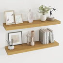 36 inch Floating Shelves Wall Shelves for Office with Invisible Brackets, 8 inch Deep Shelves for Bathroom, Living Room, Kitchen, Office, 36x7.9 inch deep Set of 2, Oak by CozyNest Decor