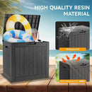 KAMABOKO Deck Box, 32 Gallon Resin Indoor and Outdoor Storage Boxes Waterproof for Garden Tools, Pool Accessories Storage Bench, Patio Furniture and Cushions with Lockable Lid, Black by GreenHaven Gardens