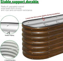 SnugNiture Galvanized Steel Raised Garden Bed, 4x2x2 ft, Outdoor Oval Deep Root Planter Box for Growing Vegetables, Flowers and Fruits by CozyNest Decor