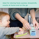 Olababy Clear Sense Silicone Storage Containers 4pk for Baby Food, Snacks, Formula, Puree, Sauce & More | Micro Plastic & BPA-Free | Daycare Essentials for Toddlers and Kids (Lemon, 2 oz / 60 ml) by TinyTreasures Baby Boutique