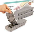 Silicone Freezer Trays with Lid, 2ea 1oz 6 Section-Leak Proof Silicone Freezer molds for Homemade Baby Food Breastmilk, Purees, Vegetables, Fruit, Baby Food Jars Ice Tray with Lid BPA Free Gray by TinyTreasures Baby Boutique