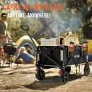 Overmont 150L Wagons Carts Foldable - Large Capacity Folding Collapsible Wagon Cart for Grocery Camping Utility Gardening Sports Travelling- 330lbs Load by GreenHaven Gardens