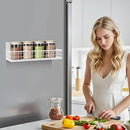 Magnetic Basket, Magnetic Shelf for Fridge, Magnetic Spice Rack for Refrigerator Wire Mesh Magnetic Organizer Holder Accessories for Office Kitchen Classroom Storage,White, 9.44" x 4" x 1.77" by CozyNest Decor