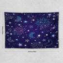 HZOHNAGO Boho Sun Moon Tapestry Purple Blue Sun Stars Galaxy Pattern Printed Wall Tapestry Wall Hanging for Bedroom Living Room Dorm 90" W x 60" H by CozyNest Decor