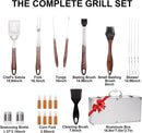 Supernal 21Pcs Deluxe Grill Tool Set Extra Thick Stainless Steel Grill Tool Set for Men Heavy Duty BBQ Tool Set Outdoor Grill with Aluminum Case with Grill Spatula Tongs and Brush Gifts for Men & Dad by GreenHaven Gardens