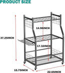 EVERHANGER Garden Tool Organizer Stand, Garage Tool Storage Organization, Yard Tool Racks with lockable wheels, Fit for Long-Handled Tools/Rakes/Brooms, Indoor/Outdoor Use by GreenHaven Gardens