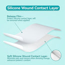 Dimora Silicone Wound Contact Layer, Non-adhering Dressing, Transparent Wound Dressing Pads, 3in x 4in (7.5cm x 10cm), 10 pcs by TinyTreasures Baby Boutique