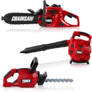 3 Pcs Toy Gardening Tool Set for Kids Toy Leaf Blower Hedge Trimmer Chainsaw Pretend Play Set with Lights and Sounds Birthday for Boys Girls by TinyTreasures Baby Boutique