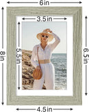Vittanly 5x7 Picture Frames Set of 9, Shatter Resistant Plexiglass, Display 4x6 Pictures with Mat or 5x7 without Mat, Photo Frames for Wall or Tabletop, Engineered Wood, Driftwood by CozyNest Decor