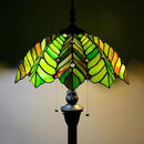 Tiffany Floor Lamp Stained Glass Lamp Standing Reading Light 16x16x70 Inch for Living Room (Amber Green Beach Coconut Tree Style) by CozyNest Decor
