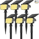Solar Spot Lights Outdoor, 92 LEDs Landscape Lighting with 3 Lighting Modes and Auto On/Off, IP67 Waterproof Spotlights, Outdoor Solar Lights for Yard Garden, 6 Pack (Warm White) by GreenHaven Gardens