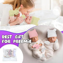 Cuffbow 4 Pcs Preemie Hats Mittens and Socks Set Preemie Mittens Warm Terry Socks for Baby by TinyTreasures Baby Boutique