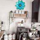 EASICUTI Blue Metal Flowers Wall Decor Metal Wall Art Decorations Hanging For Indoor Outdoor Home Bathroom Kitchen Room Bedroom Living Room Garden Patio Porch 12 Inch by GreenHaven Gardens