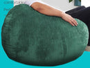 Bean Bag Chairs with Faux Rabbit Fur Cover, 4 ft Giant Memory Foam Bean Bag Chairs for Adults/Teens with Filling,Ultra Soft Faux Fur Fabric, Round Fluffy Sofa for Living Room Bedroom College Dorm by TinyTreasures Baby Boutique
