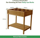 VegTrug 8 Pocket Garden, Wooden Planter with Herb Snips, Natural by GreenHaven Gardens
