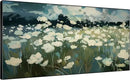SIGNWIN 36"x72" Extra Large Framed Wall Art White Wildflower Field in Impressionist Style, Soft Floral Landscape for Home Living Room Bedroom Decor (Frame Assembly Required) by CozyNest Decor