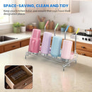 Bottle Drying Rack Stainless Steel Fold Water Bottle Drying Rack Organizer with Straw Holder for Baby Bottles,Cups, Mugs and Glass, Sports Bottles Dryer Countertop by TinyTreasures Baby Boutique