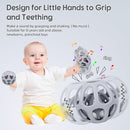 MCGMITT Baby Rattle Teething Toy, Easy Grasp Silicone Infant Ball, BPA Free Non-Toxic Soft Baby Sensory Ball Bath Toy, Motor Skills Toy, Montessori Early Educational Toy, Gift for Age Newborn and Up by TinyTreasures Baby Boutique
