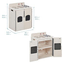 ECR4Kids Play Kitchen Stove, Wooden Playset, White Wash by TinyTreasures Baby Boutique
