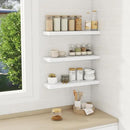 Fun Memories White Floating Shelves Wall Shelf 24 Inch Long, Rustic Bathroom Shelves, Wall Mounted Wood Floating Shelf for Kitchen, Living Room, Bedroom, 24 x 6.7 x 1.4 inch Set of 3 by CozyNest Decor