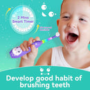 SEAGO Kids Electric Toothbrushes Rechargeable, Toddler Electric Toothbrush with Magnetic Charging, LED Observing Light, 8 Toothbrush Heads for Ages 2-4-6 Boys Girls (Purple) by TinyTreasures Baby Boutique