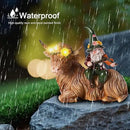 Solar Highland Cow Figurines for Garden with Gnome Playing The Violin 6.7" Resin Garden Gnomes Outdoor Patio Yard Lawn Porch Decor Birthday Housewarming Gifts for Women Mom Grandma Wife Sister Friend by CozyNest Decor