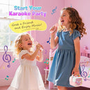 Mini Karaoke Machine for Kids Girls: Unicorn Portable Bluetooth Speakers with 2 Wireless Mic Birthday Gifts for 5 6 7 8 9 10 11 Years Teens Toys for Girls Age 4-6 7 8 9 Years Old Girl Gifts Pink by TinyTreasures Baby Boutique