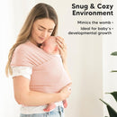 KeaBabies Baby Wrap Carrier - All in 1 Original Baby Carrier Newborn to Toddler Sling, Easy to Wear, Hands Free Bonding, Lightweight, Breathable Infant Wraps (Dusty Pink) by TinyTreasures Baby Boutique