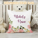 Custom Crib Bedding Set - Owl Design Personalized Name Baby Nursery Bed 3 Pcs Set - Chic Soft Blanket with Dotted Backing, Sheet, Pillowcase for Newborn Girls Boys Gifts Color21 by TinyTreasures Baby Boutique