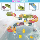 Mostop Toddler Bath Toys for Kids 4-8, Wall Track Buiding Set - Baby Bathtub Toys with Shower Head - Duck Slide Bath Toys - Fun DIY Wall Track Building Set Bathtub Birthday Gift for Boys Girls by TinyTreasures Baby Boutique