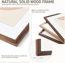 11x14 Picture Frame Natural Solid Walnut Photo Frames with 8x10 Removable Mat Wall Hanging Large Handcrafted Frame with HD Plexiglass Wall and Tabletop Display Large Poster Frame by CozyNest Decor