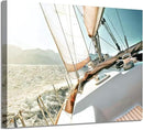 ARTISTIC PATH Nautical Picture Canvas Wall Art: Sailboat Artwork Seascape Print on Canvas for Office Bedrooms (36" W x 24" H,Multi-Sized) by CozyNest Decor